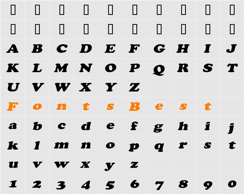 Marshmallow-Extended Character Map