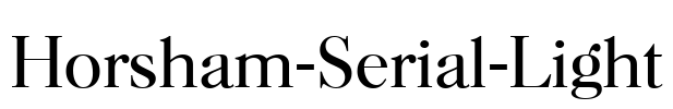 Horsham-Serial-Light Font Image