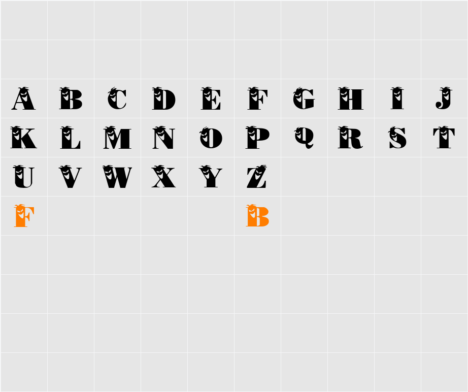 PhilliBoo Character Map