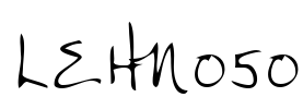 LEHN050 Font Image