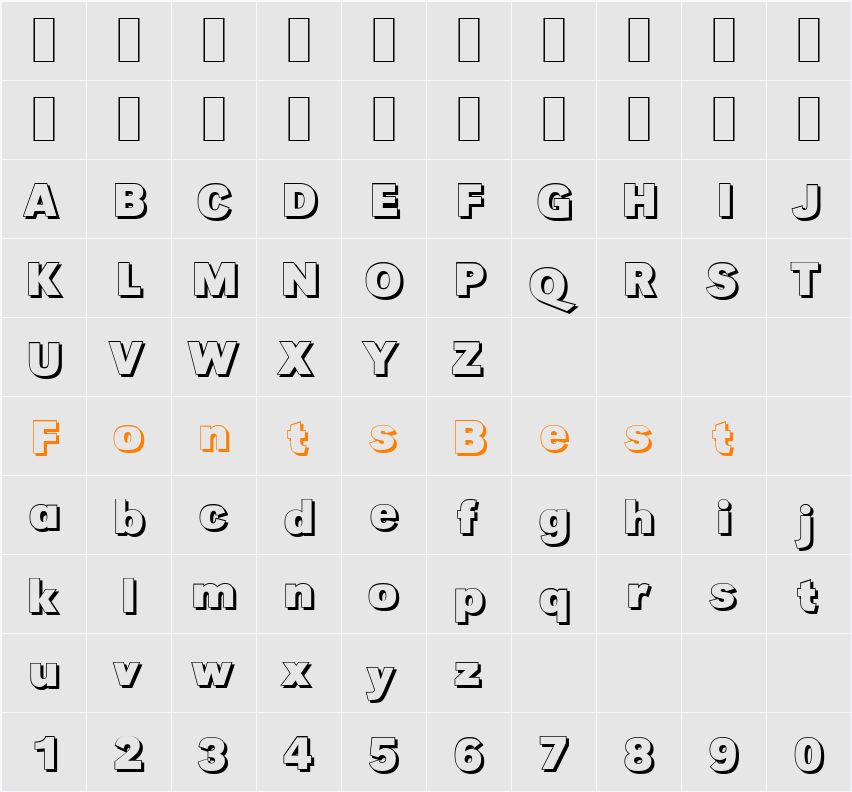 GroteskSh Character Map