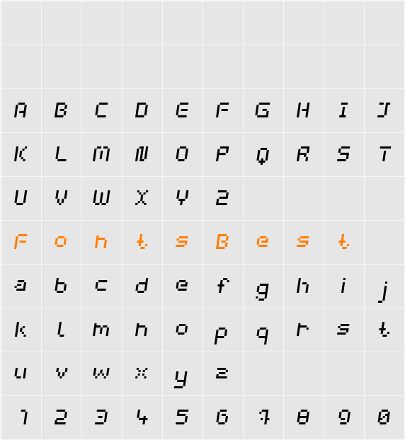 webpixel bitmap Character Map