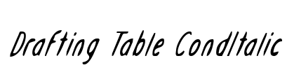 Drafting Table CondItalic Font Image