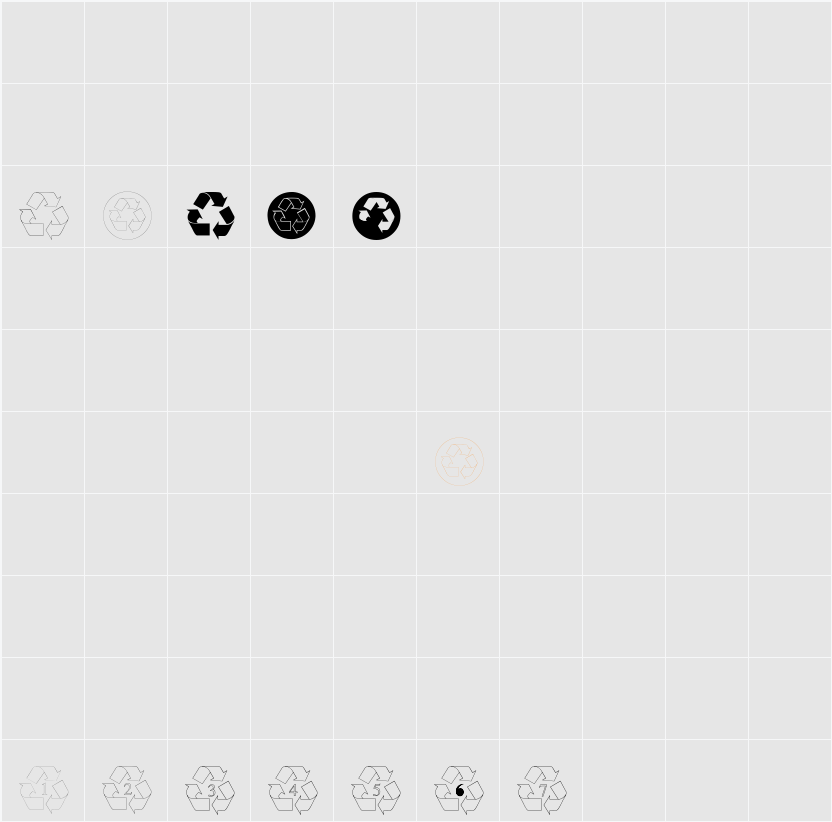 Recycle Character Map