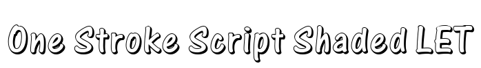One Stroke Script Shaded LET Font Image