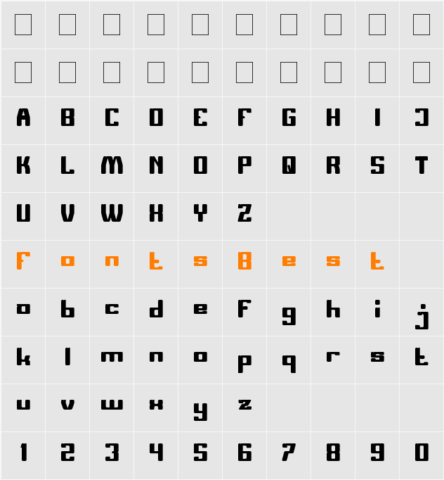 GREAT HEART Character Map