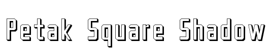 Petak Square Shadow Font Image