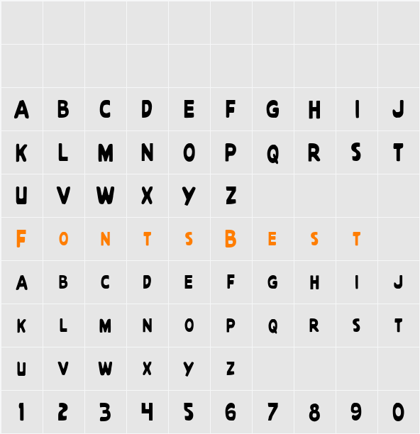 Quartermain Condensed Character Map