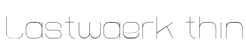 Lastwaerk thin Font Image