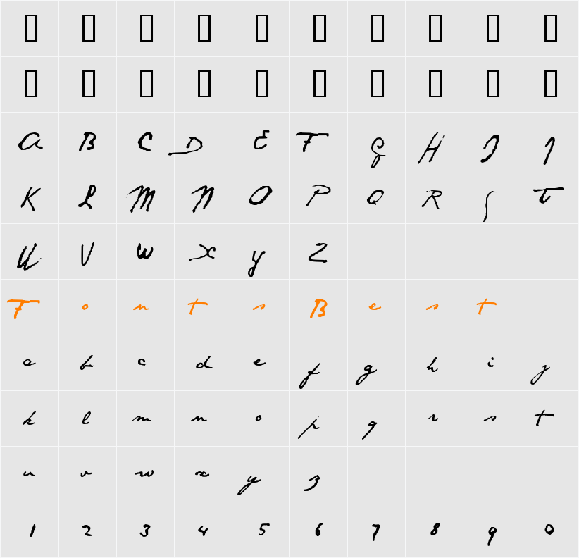 SANTOS DUMONT Character Map