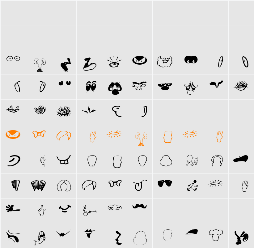 BuildYourOwnPeople Character Map