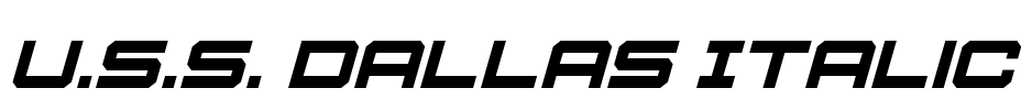 U.S.S. Dallas Italic Font Image