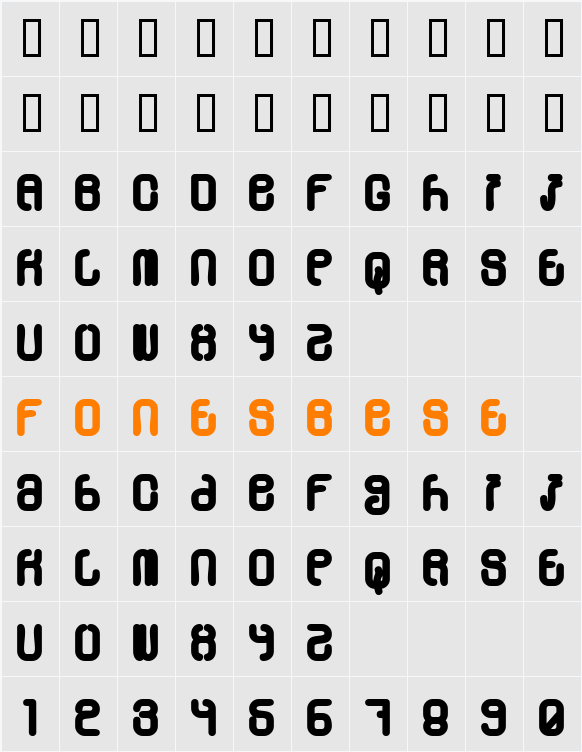 Skylab 600 Character Map
