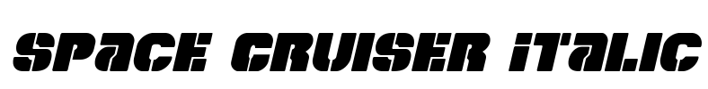 Space Cruiser Italic Font Image