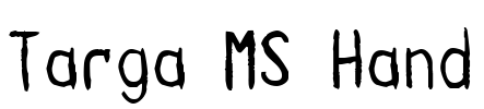 Targa MS Hand Font Image