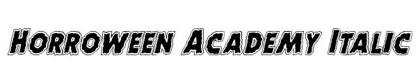 Horroween Academy Italic Font Image
