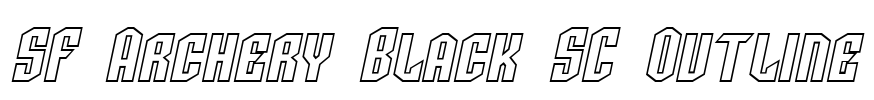 SF Archery Black SC Outline Font Image