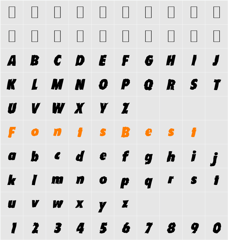 LuisBeckerRandom-Black Character Map