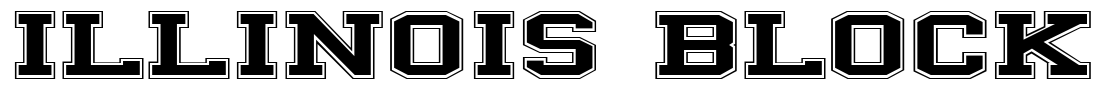 ILLINOIS block Font Image