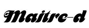 Maitre-d Font Image