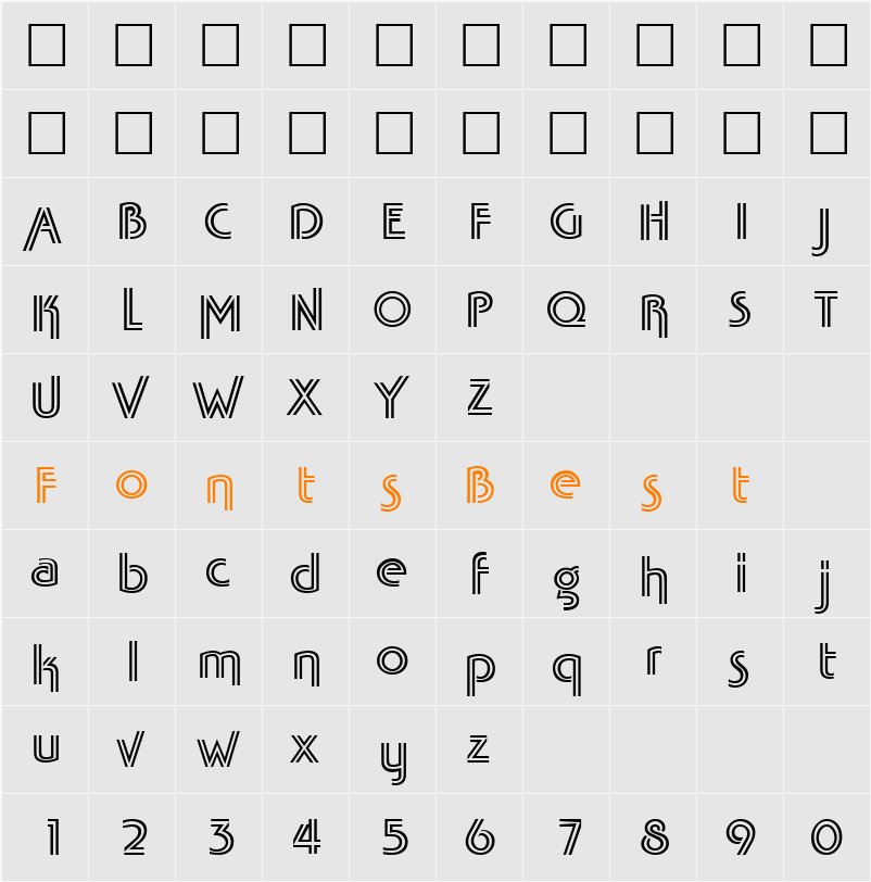 TabathaFresco Character Map