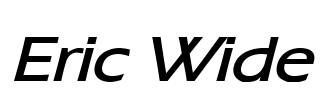 Eric Wide Font Image