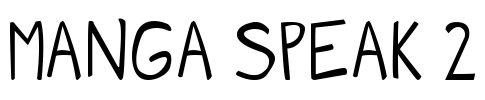 Manga speak 2 Font Image
