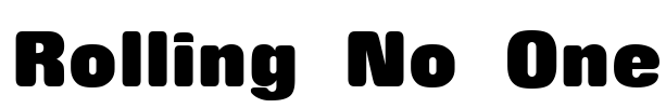 Rolling No One Font Image