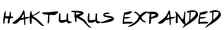 Hakturus Expanded Font Image