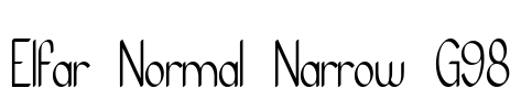 Elfar Normal Narrow G98