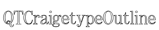QTCraigetypeOutline Font Image