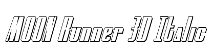 MOON Runner 3D Italic Font Image