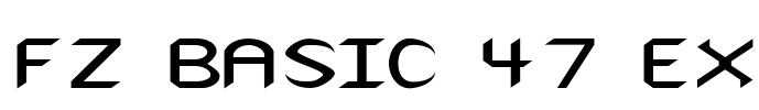 FZ BASIC 47 EX Font Image