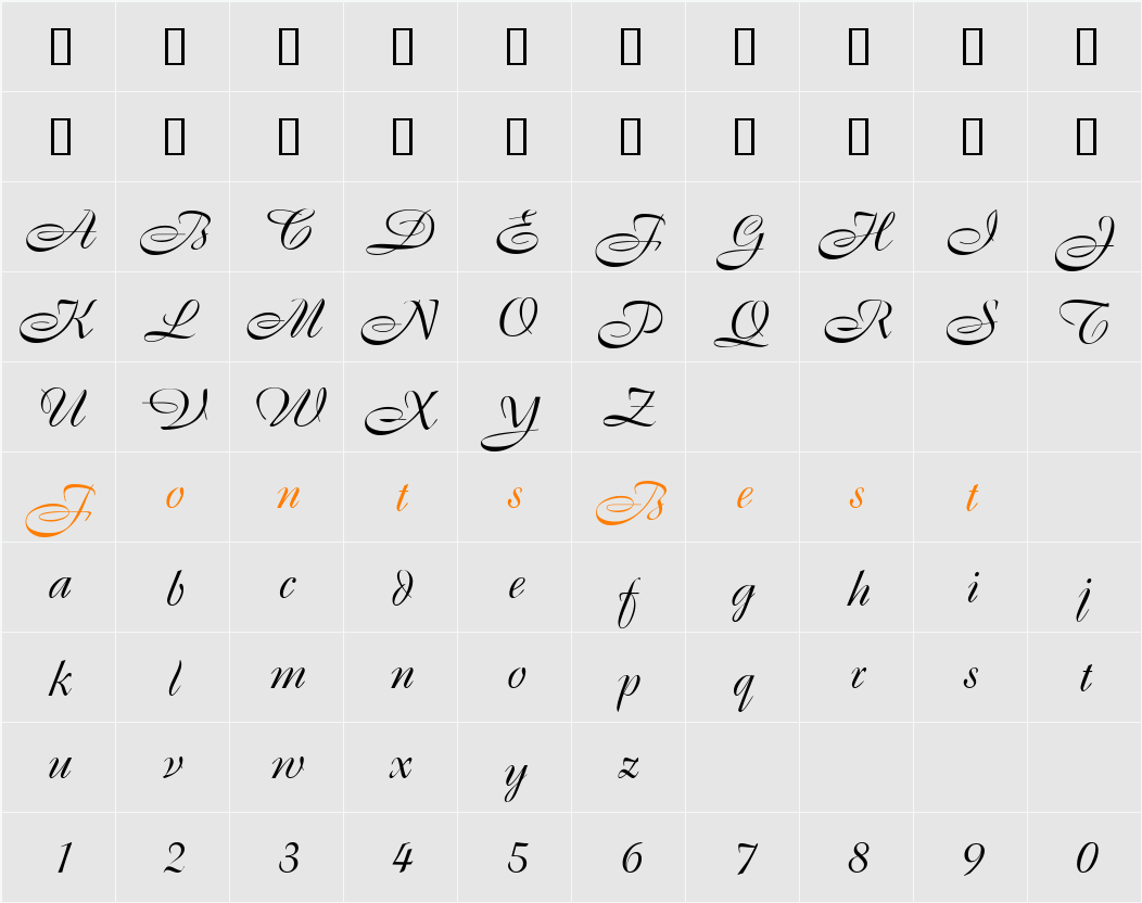 SolanaScriptSSK Character Map