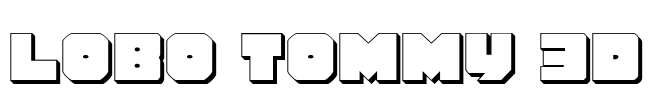 Lobo Tommy 3D Font Image