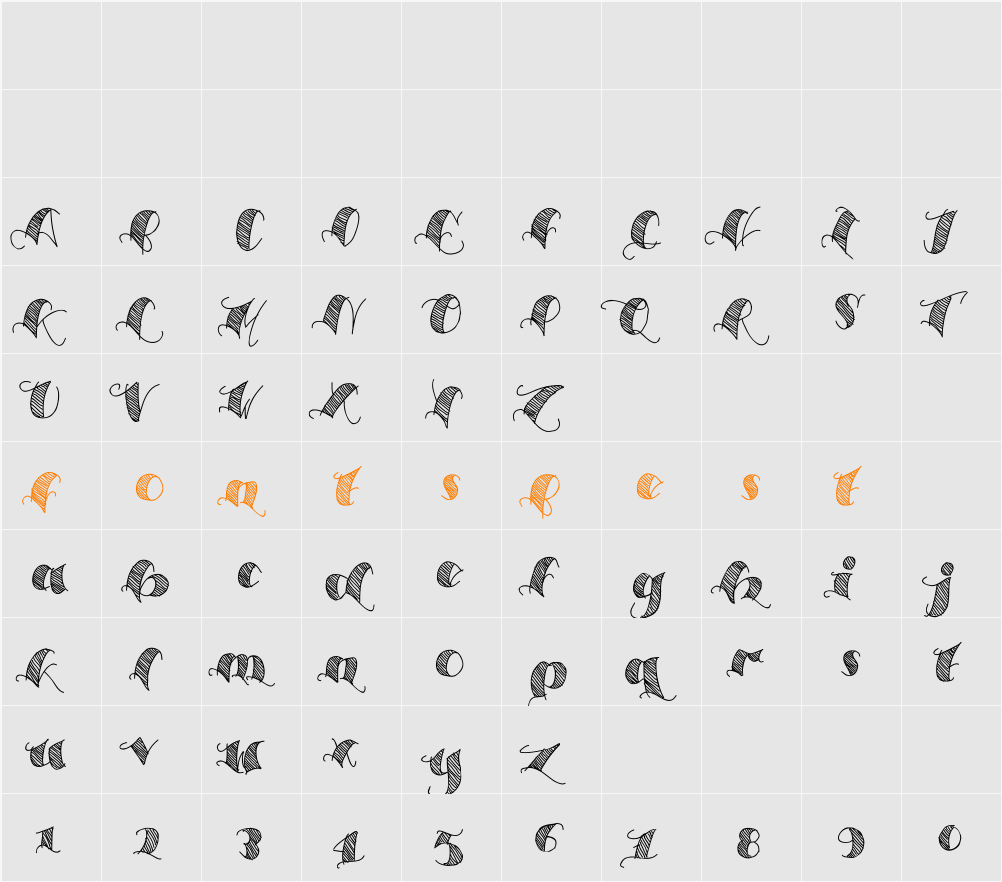 Espesor Olas Lines Character Map