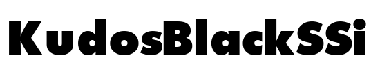 KudosBlackSSi Font Image