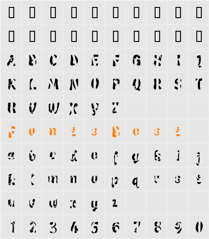 Trojan Character Map