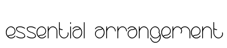 essential arrangement Font Image