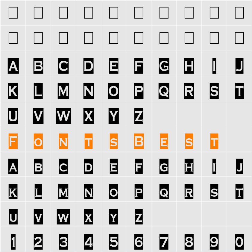a_CopperGothCm Character Map
