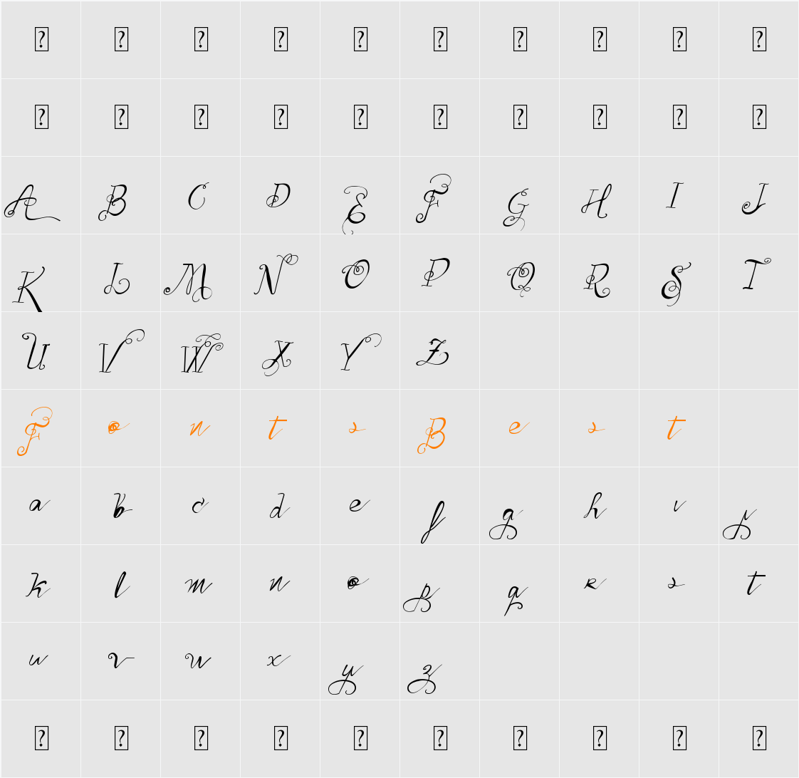 Vtks Belinha Character Map