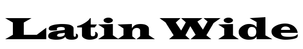 Latin Wide Font Image
