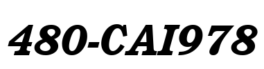 480-CAI978 Font Image