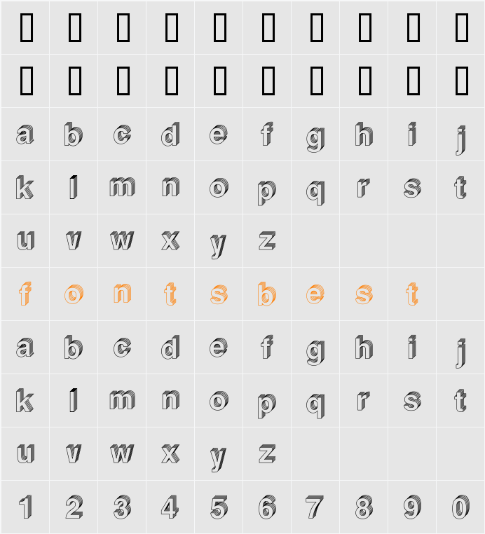 LevelTwo Character Map