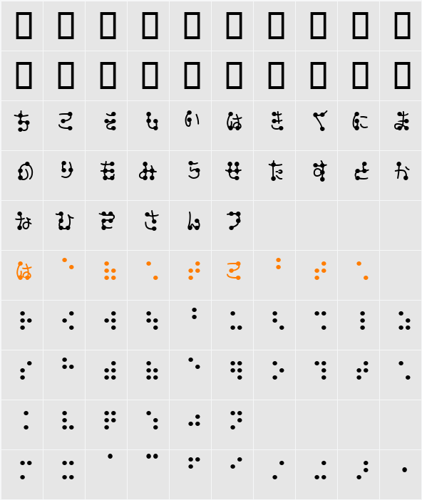enen Character Map