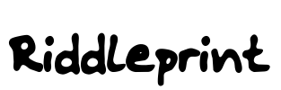 Riddleprint Font Image