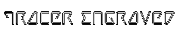Tracer Engraved Font Image