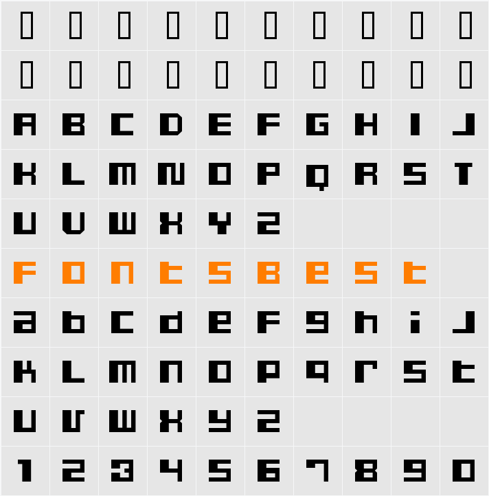 Dusty Character Map