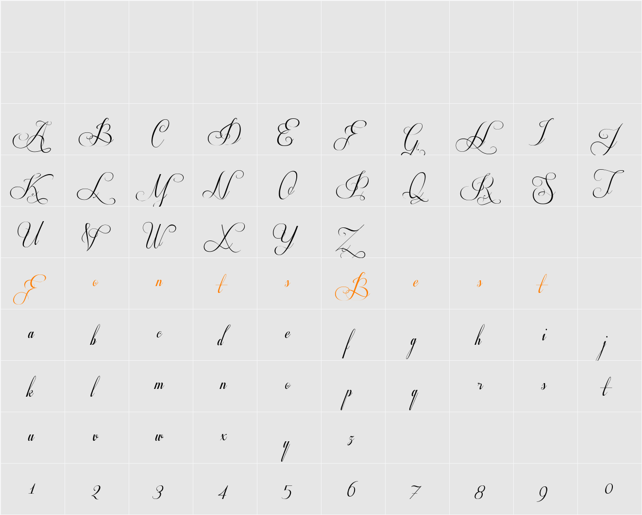 Respective Character Map