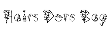 Hairs Dens Bag Font Image